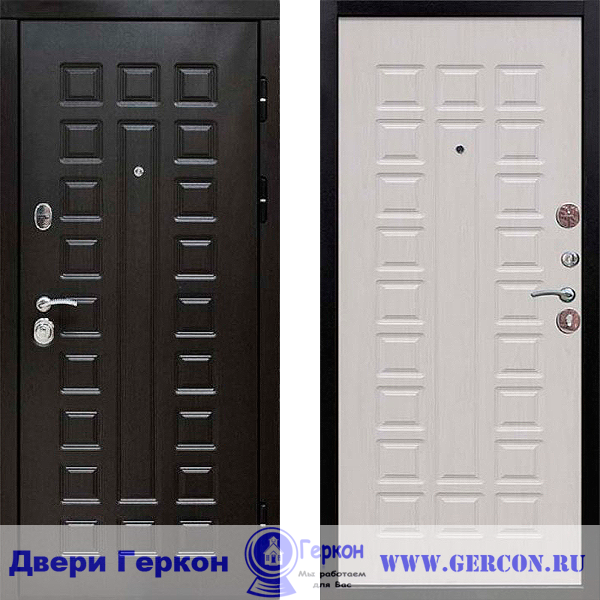 Толстая (120 мм) дверь Премиум Сенатор-120 Белый ясень (120мм, 3К) (входная с шумоизоляцией)