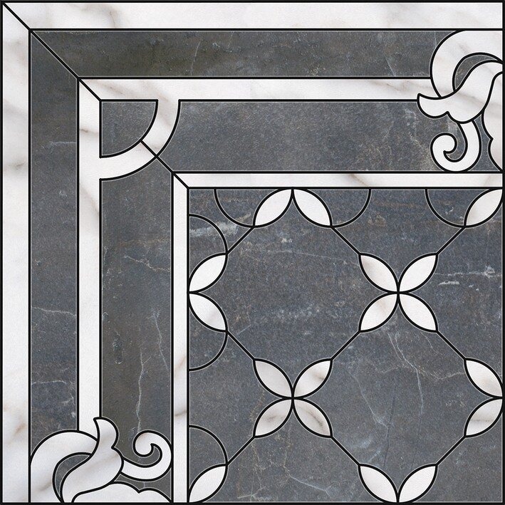 Декор Керама Марацци Виндзор напольный 1/4 розона ID42 60х60