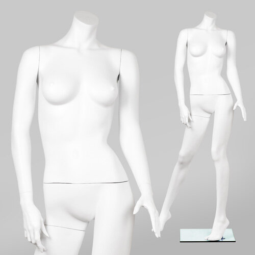 Манекен женский без головы белый матовый LISA12-HO - Раздел: Торговая техника, торговый инвентарь