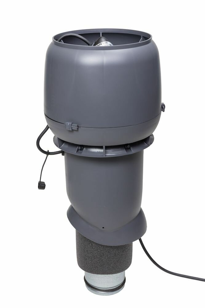 Вентилятор Vilpe E190 Р 125/ 500 — вентиляционный выход с колпаком, в который встроен вентилятор, внешний Ø 225 мм, цвет RAL 7040