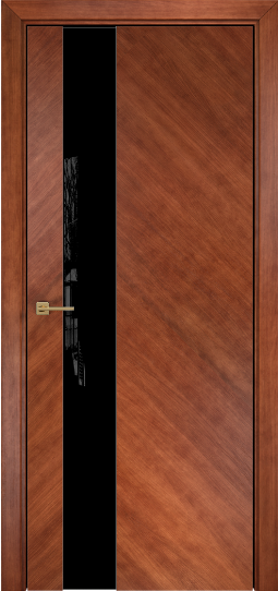 Дверь Оникс модель Сити Цвет:Тёмный анегри Остекление:Триплекс чёрный