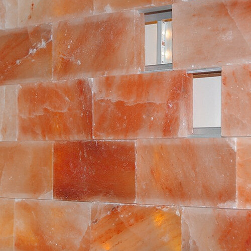 Соляная стена, скрытый бесклеевой монтаж, шлифованный кирпич 5 см (1 кв. м)