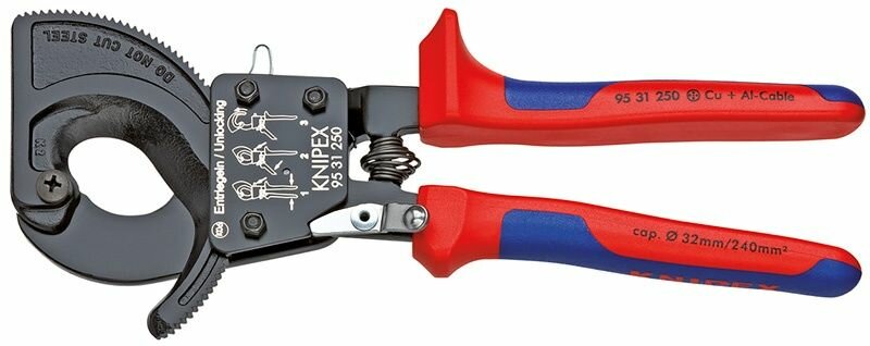 Ножницы для резки кабелей KNIPEX 95 31 250, 250 mm