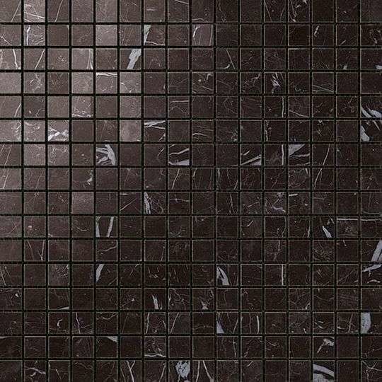 Керамогранит Atlas Concorde (италия) Marvel Stone Nero Marquina Mosaico Lapp. AS3U 300x300 мм (Керамическая плитка для ванной)