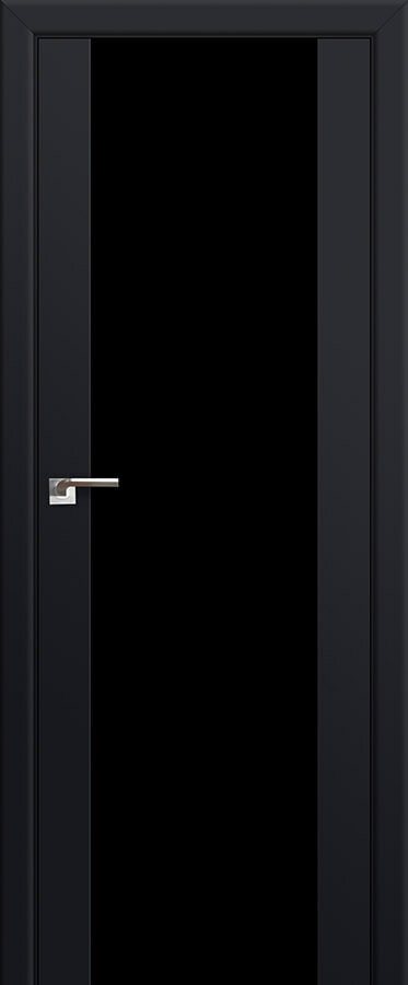 Двери ProfilDoors Серия U модель 8U Цвет:Чёрный матовый Остекление:Триплекс чёрный