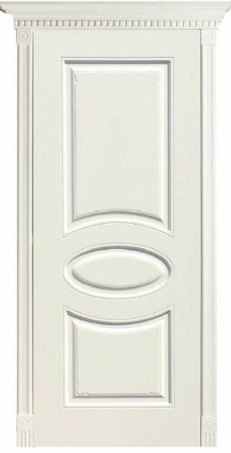 Оникс / Фортрез Межкомнатные двери шпон Эллипс фреза от производителя Цвет: белая эмаль базовая
