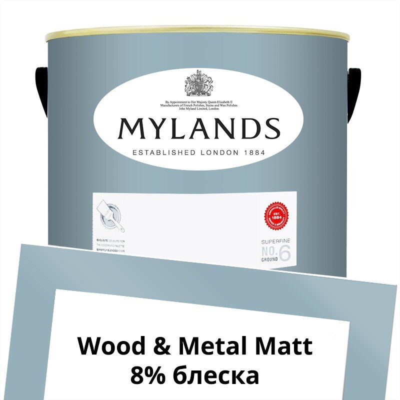 Английские Краски Mylands артикул WoodMetal Paint Matt 5 л. №229 Bedford Square