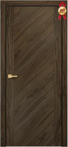 Межкомнатная дверь Оникс Авангард (Американский орех), рисунок наборного шпона №5