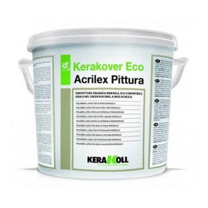Краска Kerakoll Kerakover Eco Acrilex Pittura, органическая акриловая водная, цвет Белый, 14 л