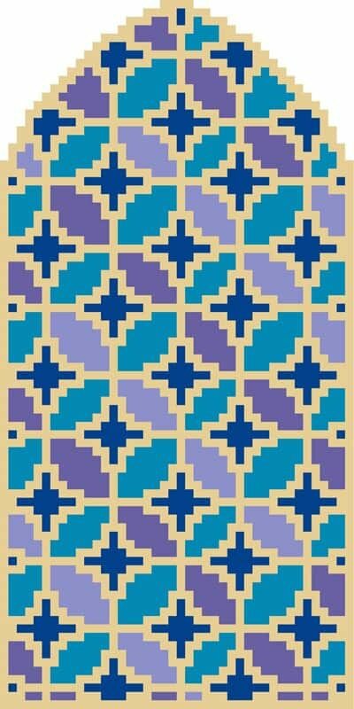 Панно Alzare из мозаики Ниша 4 (базовые цвета) (2x2) 91.5x183.1
