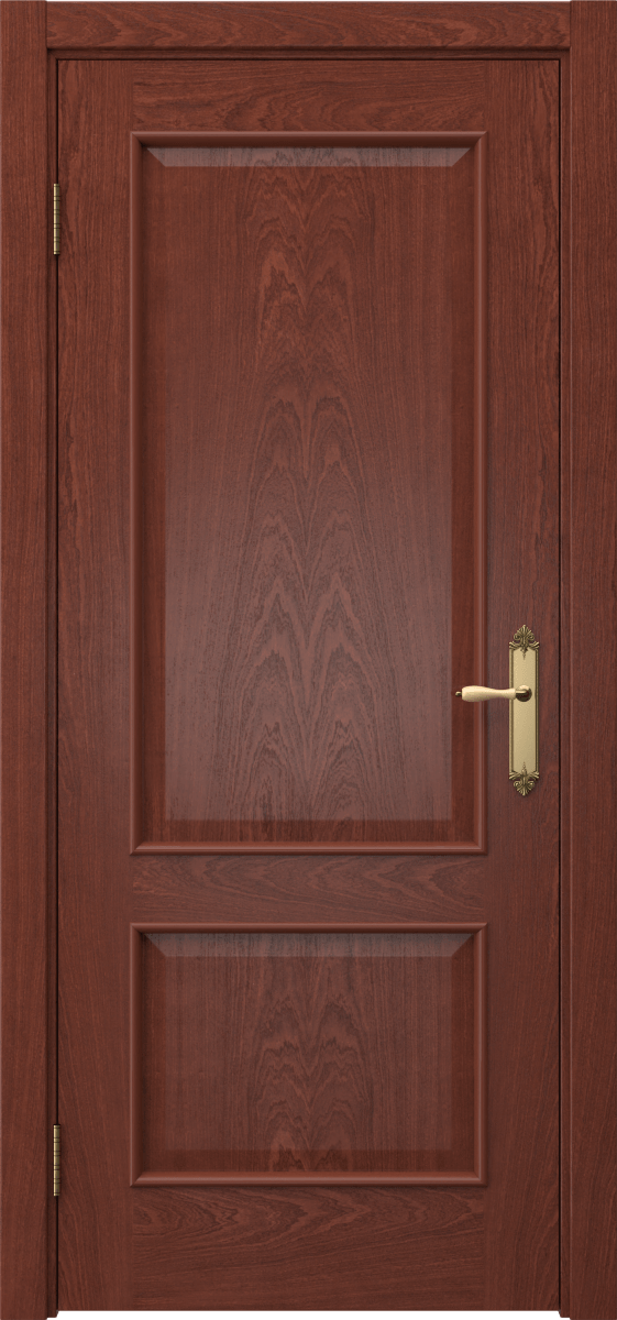 Комплект двери с коробкой SK001 (шпон красное дерево, глухая)