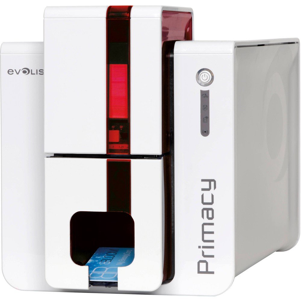 Принтер Evolis Primacy Duplex Expert с открытым выходным лотком (красный) (Evolis PM1H00001D)