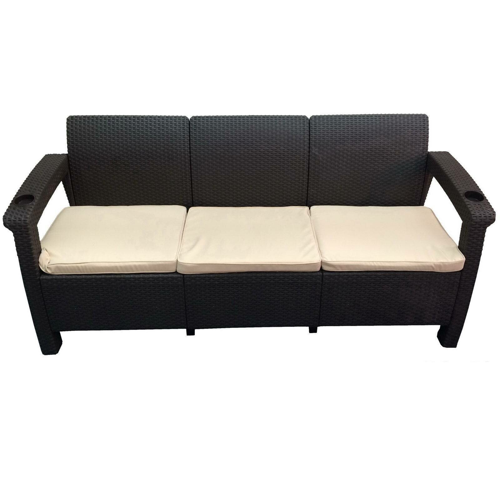 Трехместный диван Yalta Sofa 3 Seat Коричневый