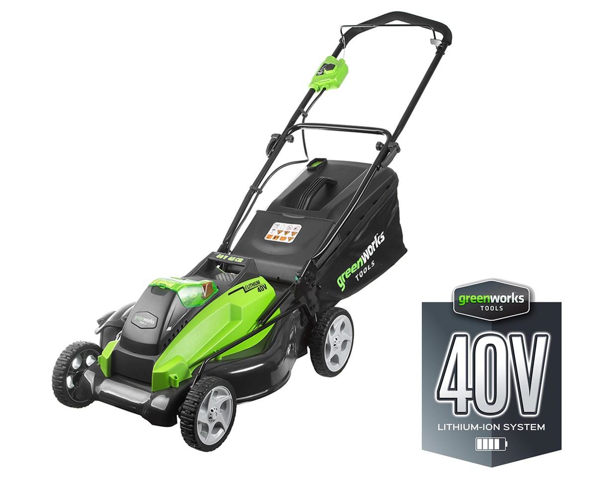 Аккумуляторная газонокосилка Greenworks G40lm45 (2500107) без аккум и ЗУ