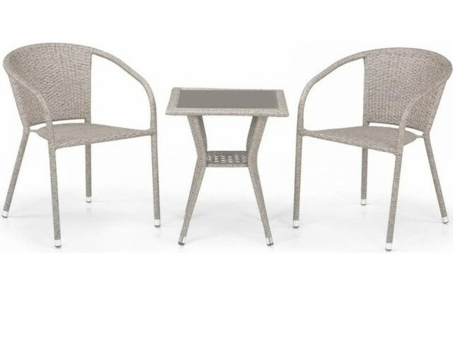 Afina Комплект плетеной мебели T25C/Y137C-W85 Latte (2+1) [T25C/Y137C-W85_Latte_2Pcs]