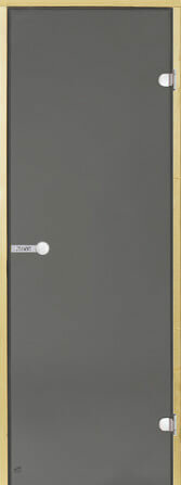 Дверь для сауны Harvia 7х19 (стеклянная, серая, коробка ольха), D71902L
