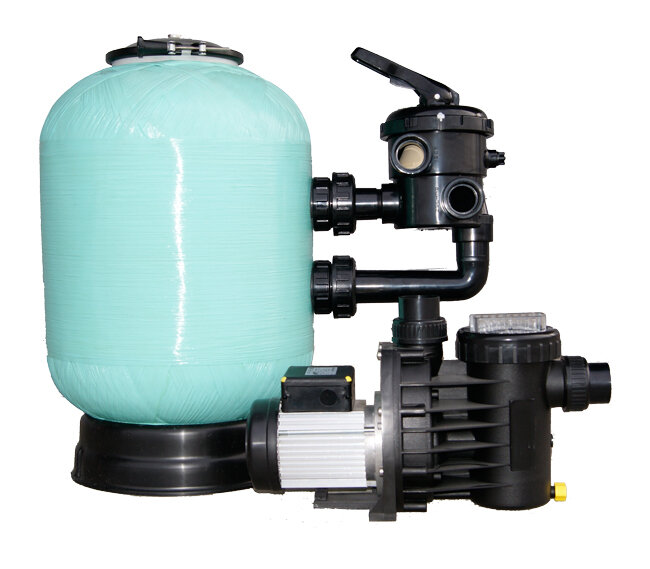 Фильтровальная установка BWS 11, емкость диам. 500 ММ, насос 0,65 КВТ, 230 В, 11 М3/Ч, клапан 6-ПОЗ.