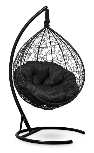 Подвесное кресло SEVILLA VERDE черное, коричневая подушка (Laura Outdoor)