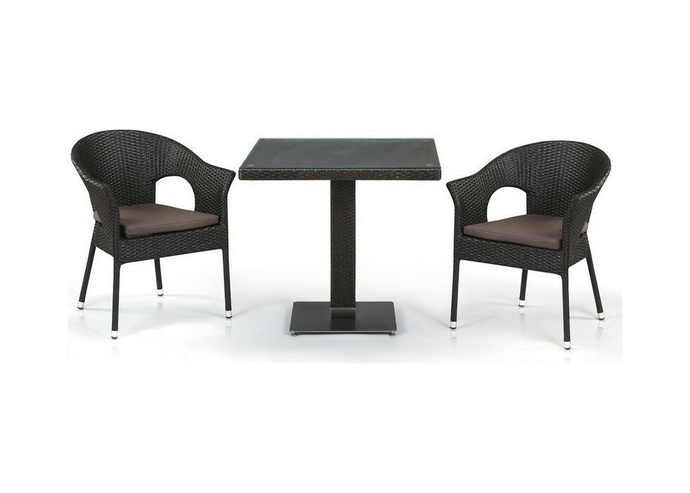 Комплекты мебели для летнего кафе T605SWT Y97B-W53 Brown 2Pcs