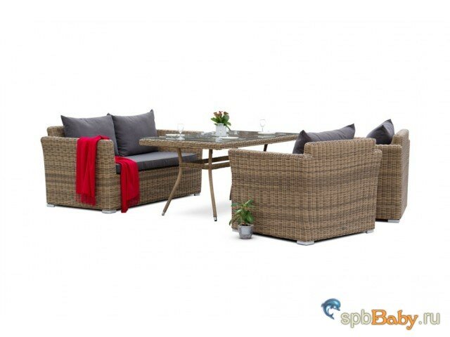 Коллекции премиум мебели Комплект 4SiS обеденной группы Аффогато Бежевый цвет [209] - Раздел: Мебель, продажа мебели