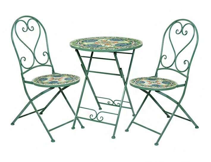 Комплект садовой мебели канкун (стол и 3 стула), металл, мозаика (Kaemingk)