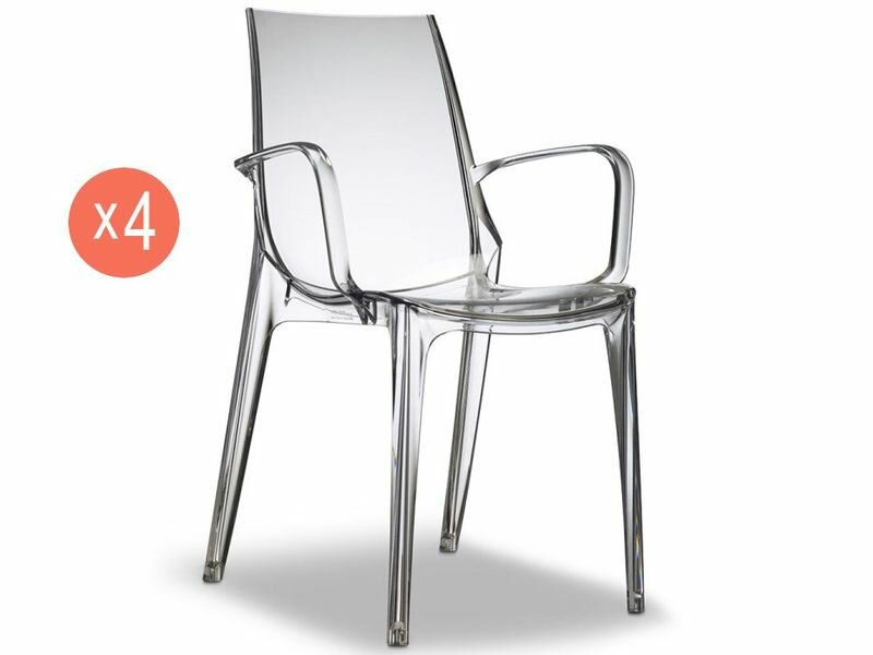 Кресло пластиковое прозрачное, комплект, арт.005/2654100/set4