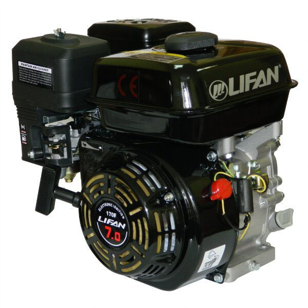 Двигатель Lifan 170f-r (7,0 л.с. вал 20мм) с автоматическим сцеплением и понижающим редуктором 2:1