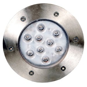 Прожектор для фонтанов светодиодный Kivilcim Eko 6 Power LED, 6 Вт, 12 В, нержавеющая сталь, 4-х проводный (свет full RGB)