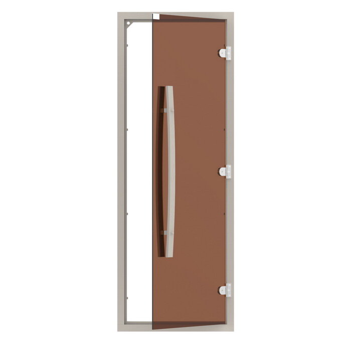 Дверь для бани Sawo 742-4SGA-1 (8х19, бронза, с порогом, осина)