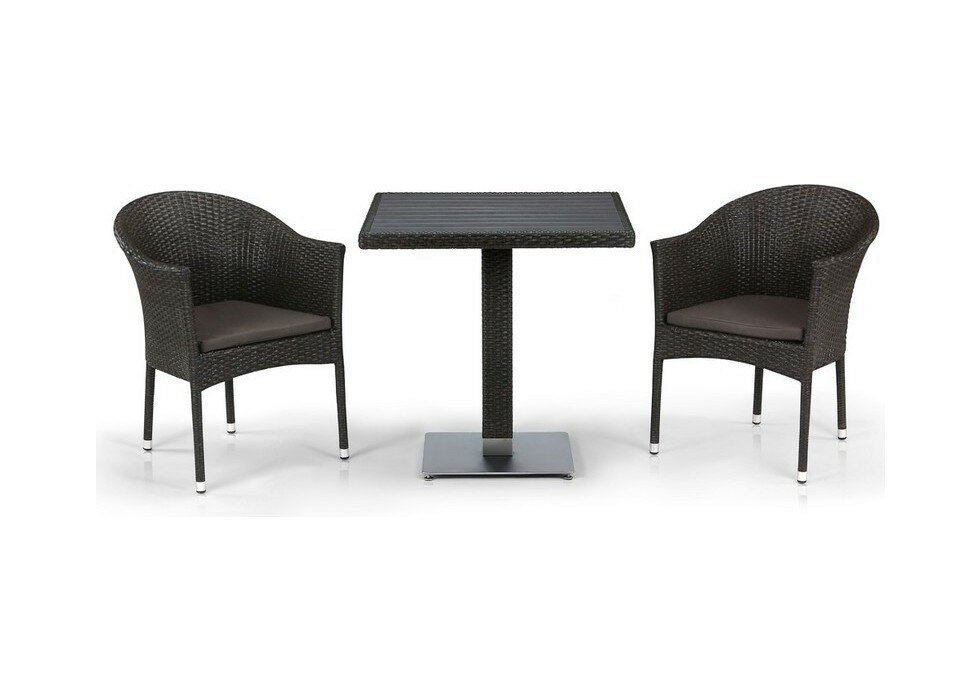 Комплекты мебели для летнего кафе T607D Y350B-W53 Brown 2Pcs