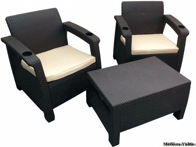 Gardeck Комплект мебели Yalta Balcony Set (два кресла+столик) Коричневый