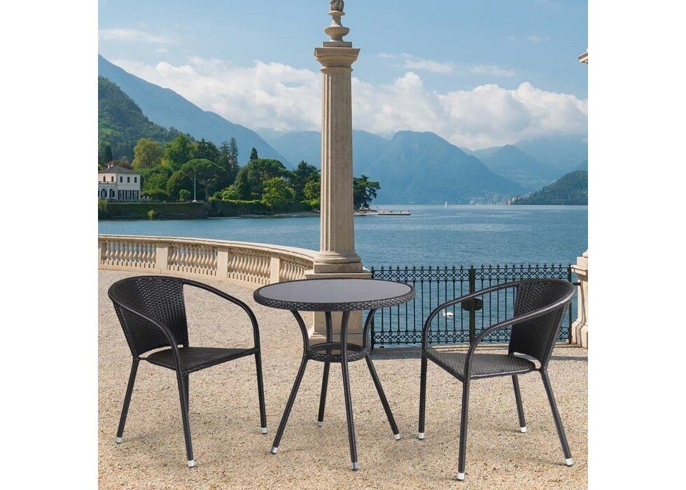 Комплекты мебели для летнего кафе T282ANS Y137C-W53 Brown 2Pcs