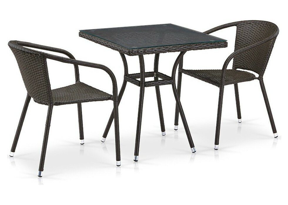Комплекты мебели для летнего кафе T282BNT Y137C-W53 Brown 2Pcs