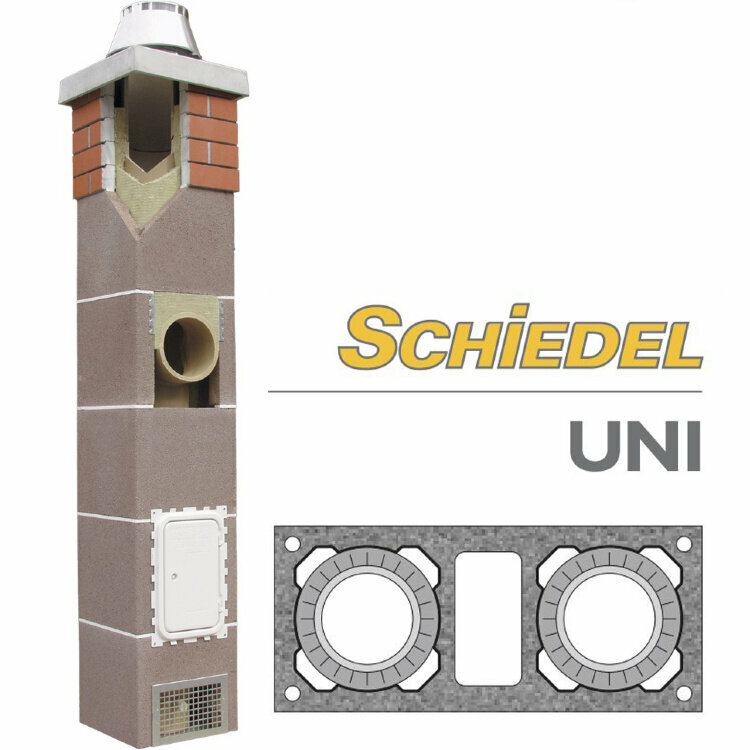 Schiedel Комплект двухходовой Шидель UNI D=18L20 11 п.м с вентиляцией