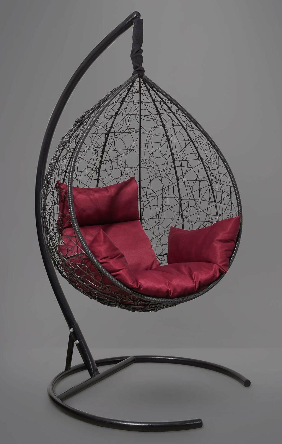 Подвесное кресло-кокон SEVILLA черное + каркас