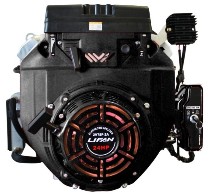 Двигатель LIFAN LF2V78F-2A PRO New, 27 л.с. D25, 3А, м/радиатор