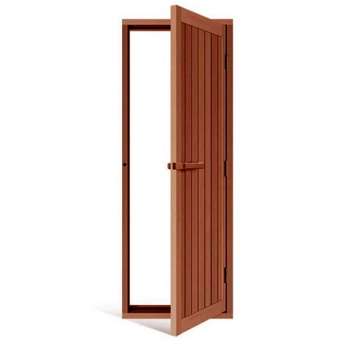 Дверь для сауны Sawo 734 4SD (700x2040 мм, деревянная глухая, с порогом, кедр)