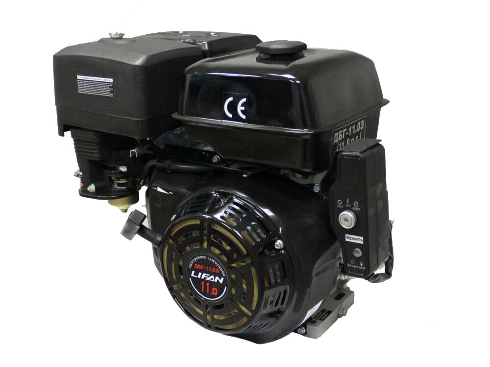 Двигатель Lifan 182f-d (11,0 л.с.) с катушкой освещения 12в, 7а, 84вт + электростартер (вaл 25 мм)