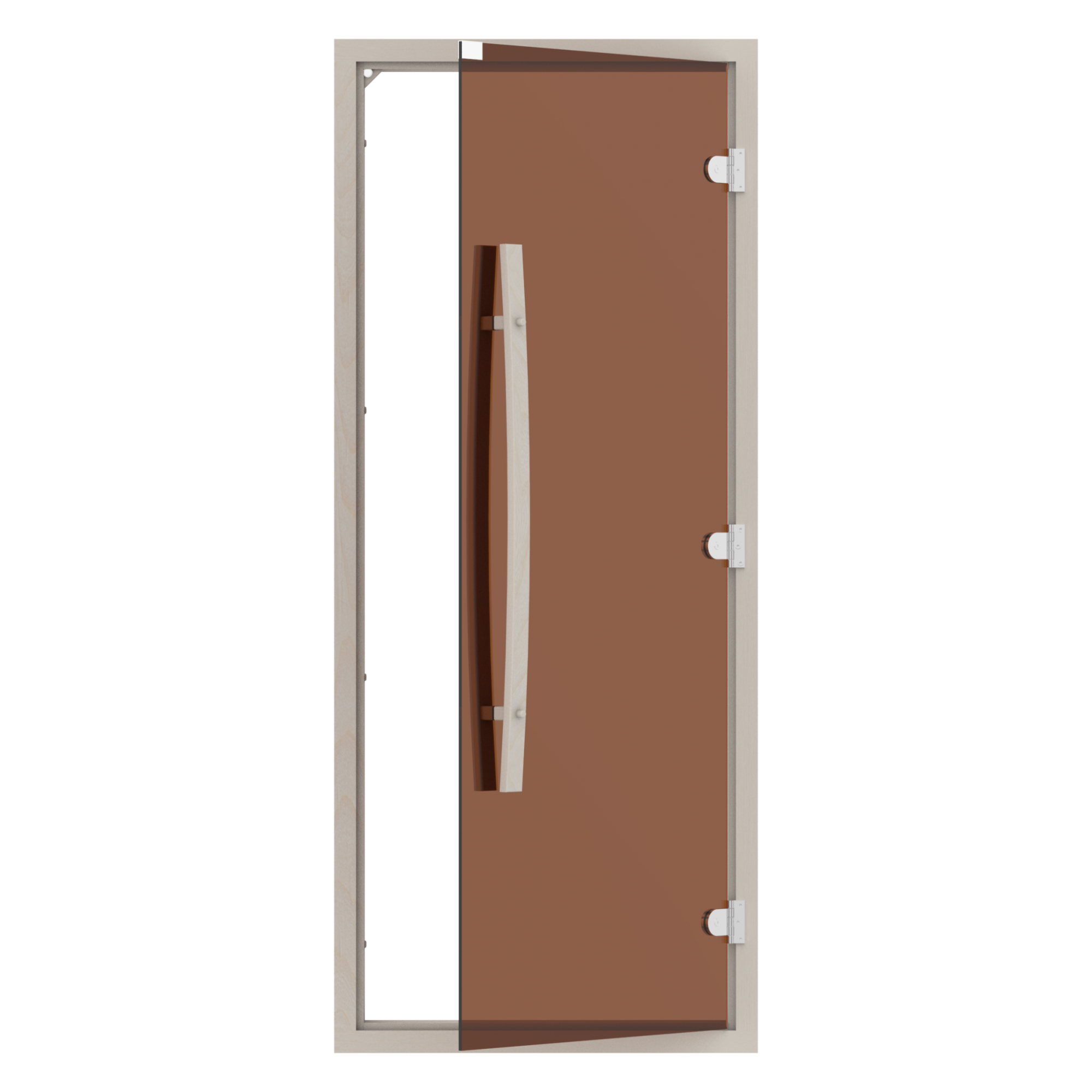 Комплект двери с quot;бронзовымquot; стеклом SAWO 742-4SGA-1 (с порогом, осина)