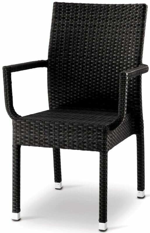 Кресло пластиковое плетеное, арт.150/GS917/black/NO