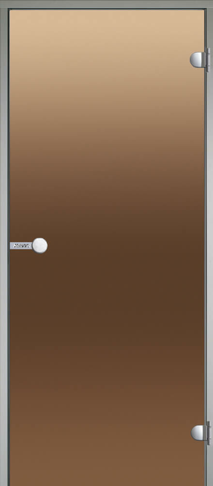 Дверь для турецкой парной Harvia 7х19 (стеклянная, бронза, коробка алюминий), DA71901