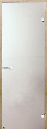 Дверь для сауны Harvia 8х19 (стеклянная, сатин, коробка сосна), D81905M