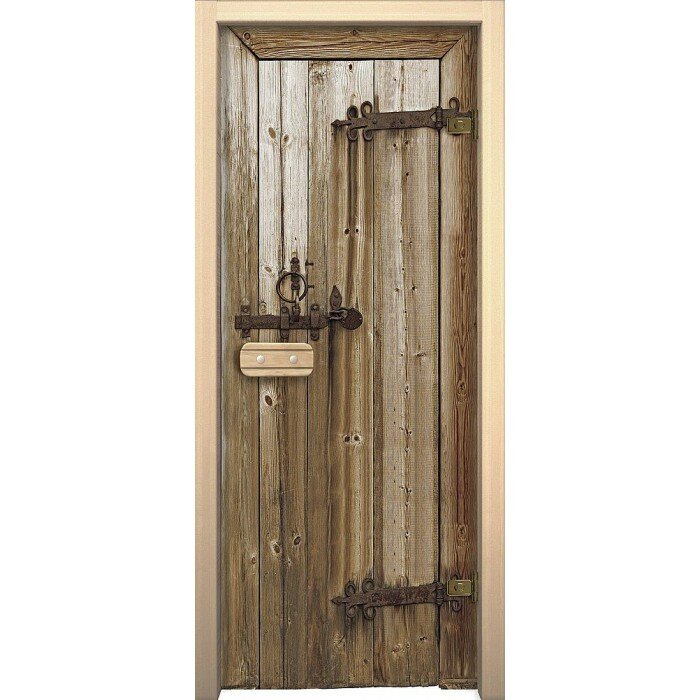 Дверь для бани и сауны Дерево «Glassjet» АКМА Стеклянная Браво, Размер 189*69 Пр.